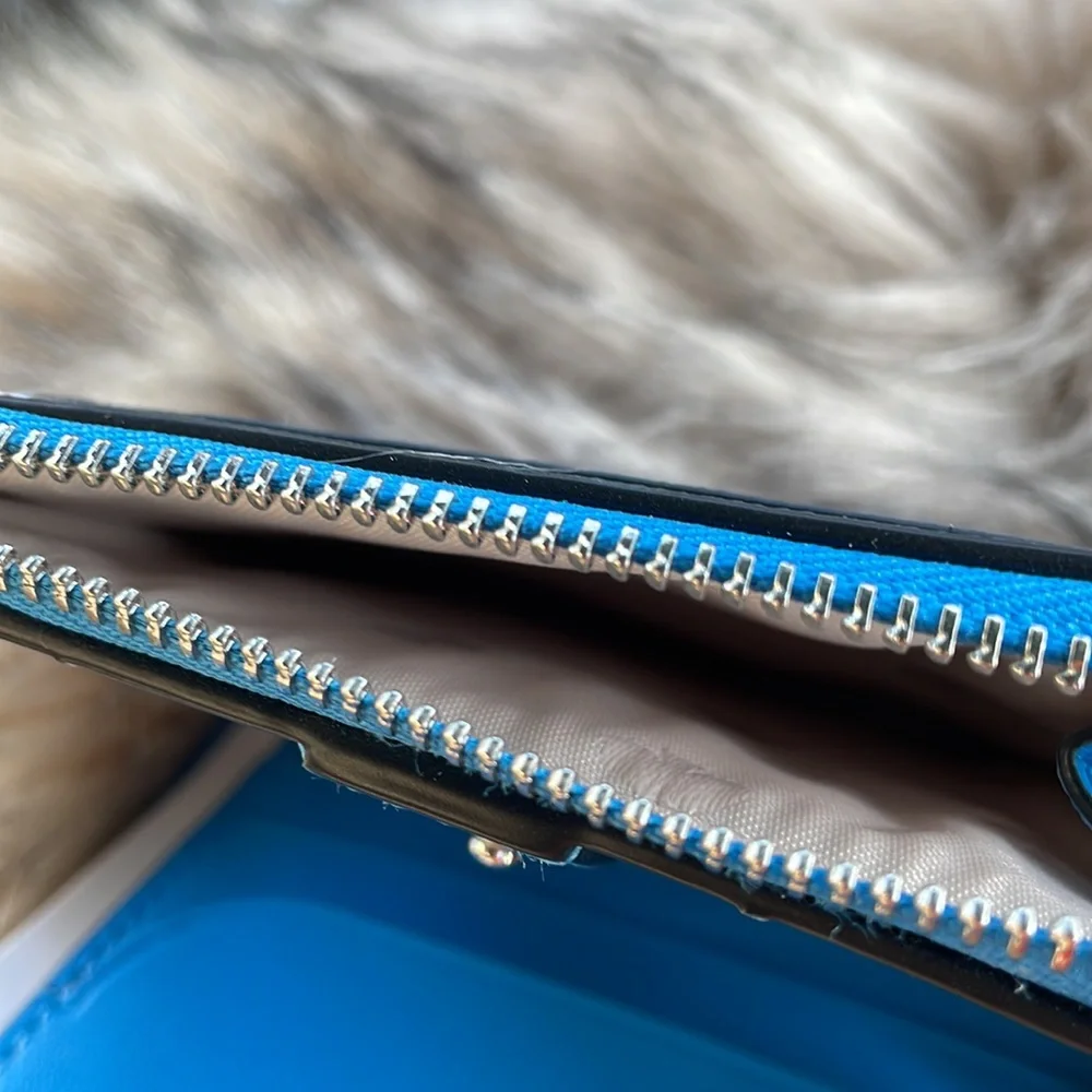 Kate Spade ♠️ New York Small Zip Bifold Wallet Oceanside - Picture 7 of 8